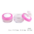 Leere lose Pulver Fall mit Wolle Pinsel und Spiegel Blusher Glas leere Kosmetik Glas lose Pulver Container mit Applikator